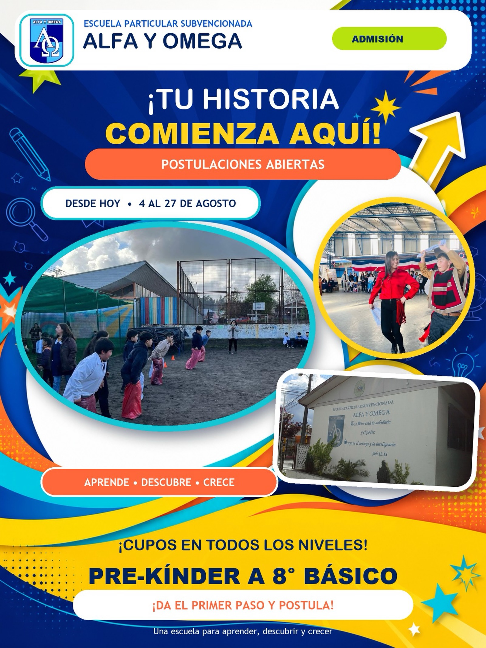 Tu historia comienza aquí · Admisión 2027