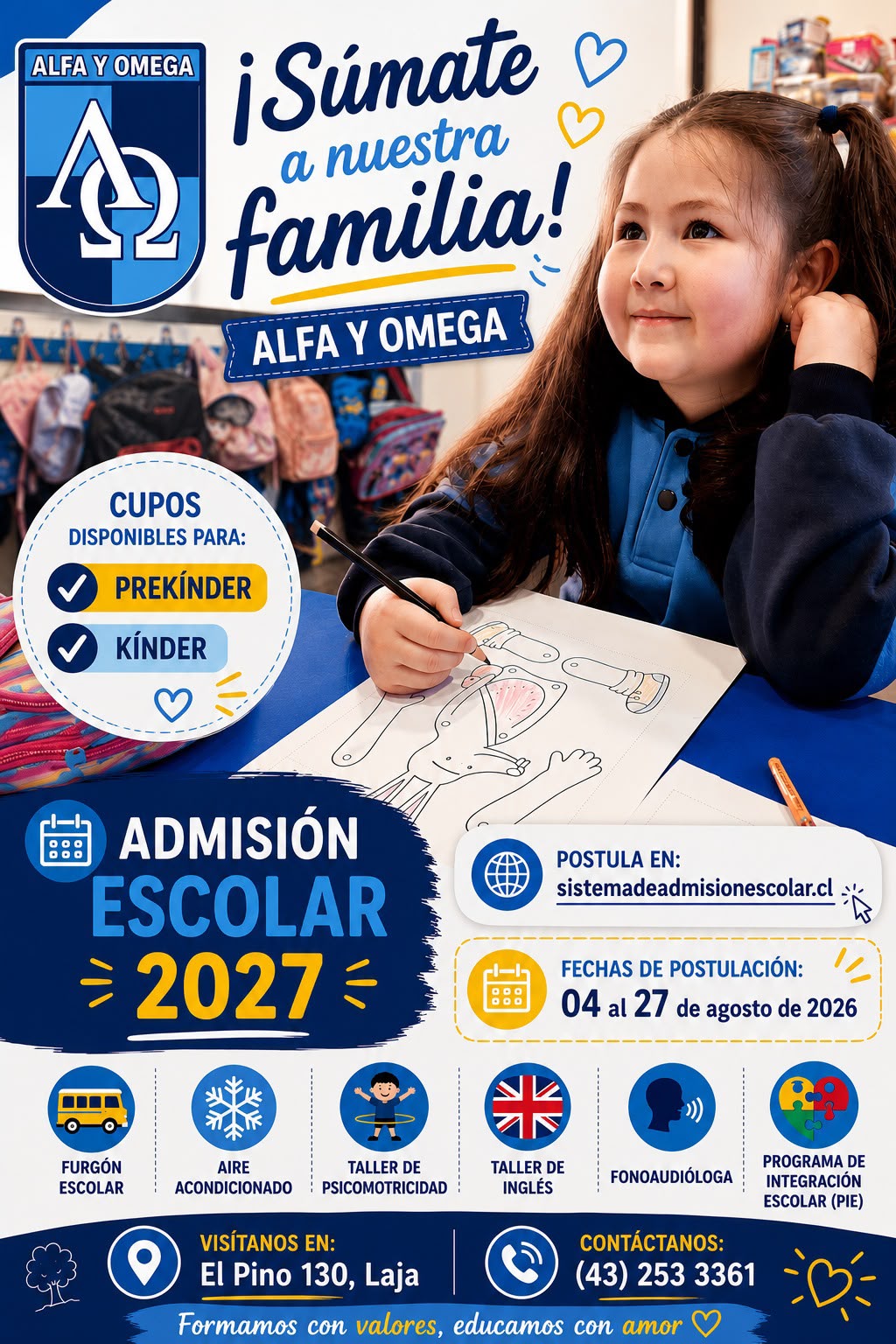 Nuevo afiche de Admisión Escolar 2027