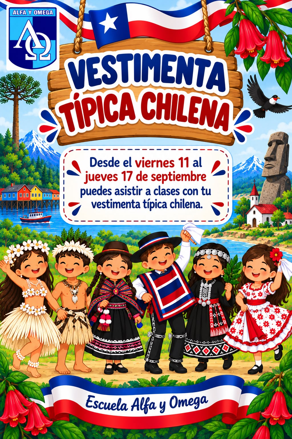 Semana de vestimenta típica chilena